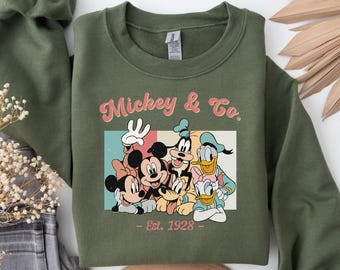 Mickey Co Shirt, Mickey and Friends Sweatshirt, Disney Shirts, Disney Trip Shirt, Disney Sweatshirts, Disney Characters Tee, Disney Tee