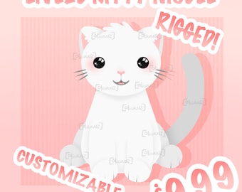 HQ Cat Rigged Vtuber Model, Vtuber Funny Accessory, Rigged Vtuber Accessory Ready to Use, Vtuber Country Asset, Cute Vtube Studio Asset