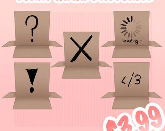 HQ Funny Box Vtuber Head Asset Bundle, Vtuber Cool Accessory, Un-Rigged Vtuber Head Item Ready to Use, Vtuber Funny Asset, Cute Vtuber Asset