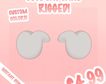 HQ Cute Rigged Dog Ears Asset, Vtuber Accessory, Rigged Vtuber Head Item Ready to Use, Vtuber Cute Animal Asset, Cute Vtuber Funny Asset