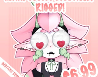 HQ Heart Googly Eyes-item, grappig Vtuber-accessoire, getuigd Vtuber-accessoire klaar voor gebruik, Vtuber Country-item, schattige Vtube Studio-item