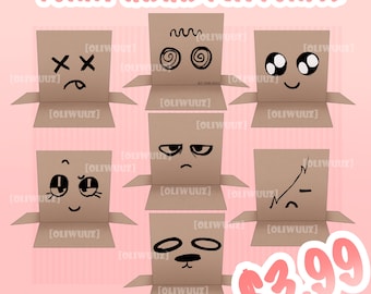HQ Funny Box Vtuber Head Asset Bundle, Vtuber Cool Accessory, Un-Rigged Vtuber Head Item Ready to Use, Vtuber Funny Asset, Cute Vtuber Asset