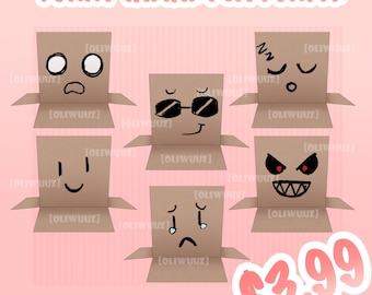 HQ Funny Box Vtuber Head Asset Bundle, Vtuber Cool Accessory, Un-Rigged Vtuber Head Item Ready to Use, Vtuber Funny Asset, Cute Vtuber Asset
