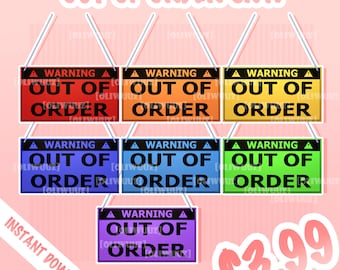 HQ Funny Warning Sign Asset Bundle, Vtuber Cool Accessory, Un-Rigged Vtuber Head Item Ready to Use, Vtuber Funny Asset, Cute Vtuber Asset