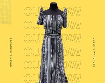 Inabel Filipiniana Serpentina Dress - Ethnic Design