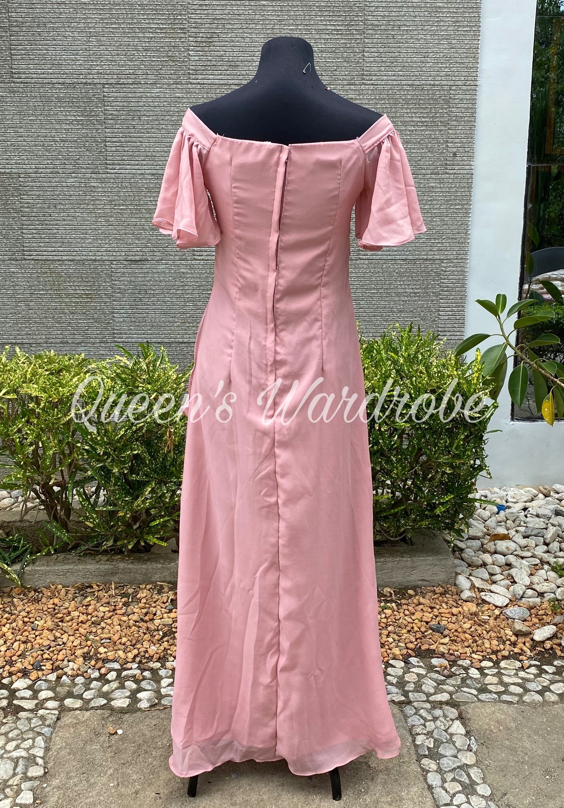 Chiffon Oldrose Long Gown for Mother/sponsor Formal Dress - Etsy