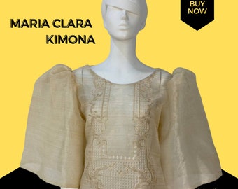 Maria Clara Kimona Piña オーガンザ トップ