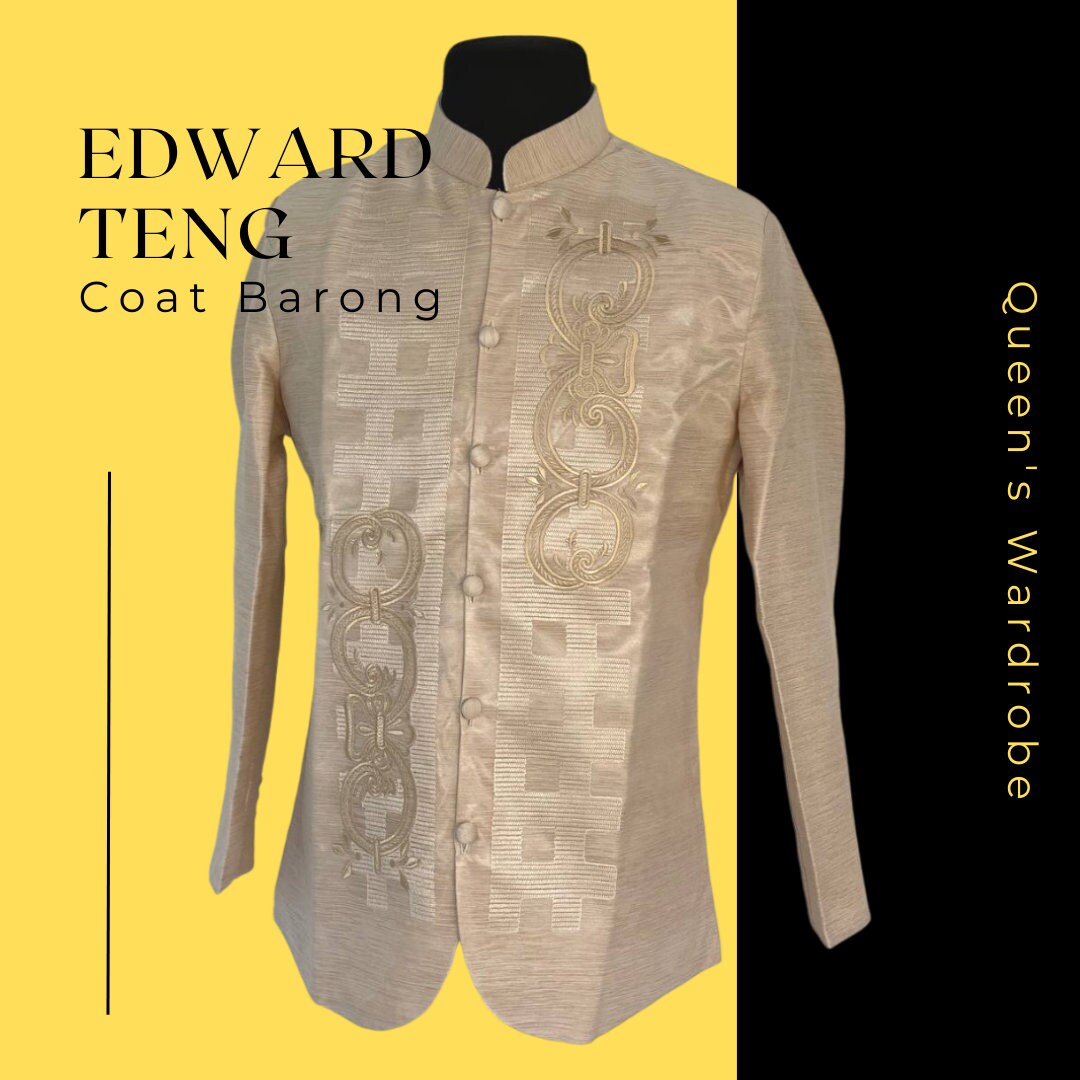 Coat Barong Tagalog Chinese Collar Edward Teng Design / Modern Filipino