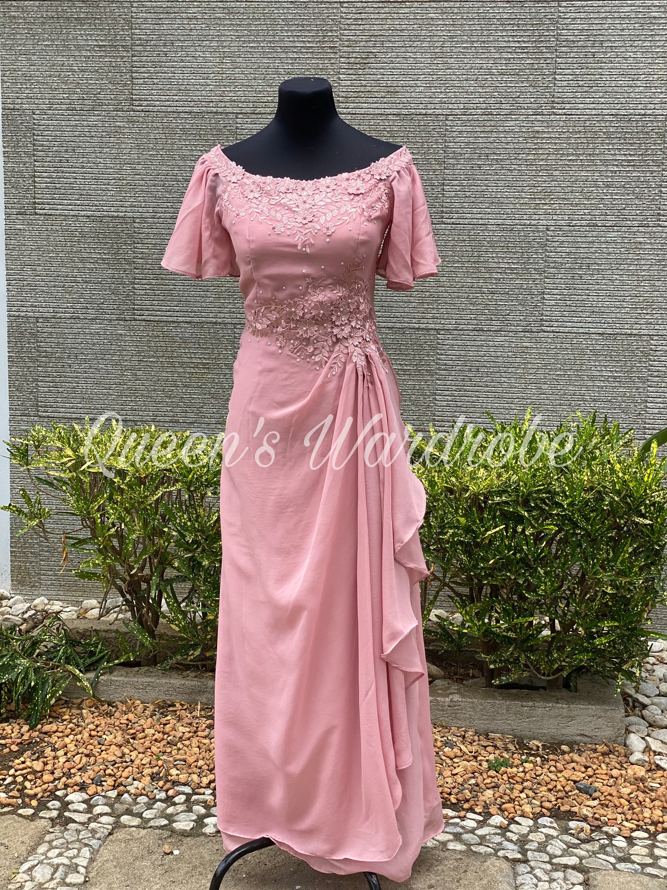Chiffon Oldrose Long gown for Mother/Sponsor formal Dress Chiffon Oldrose Long gown for Mother/Sponsor formal Dress