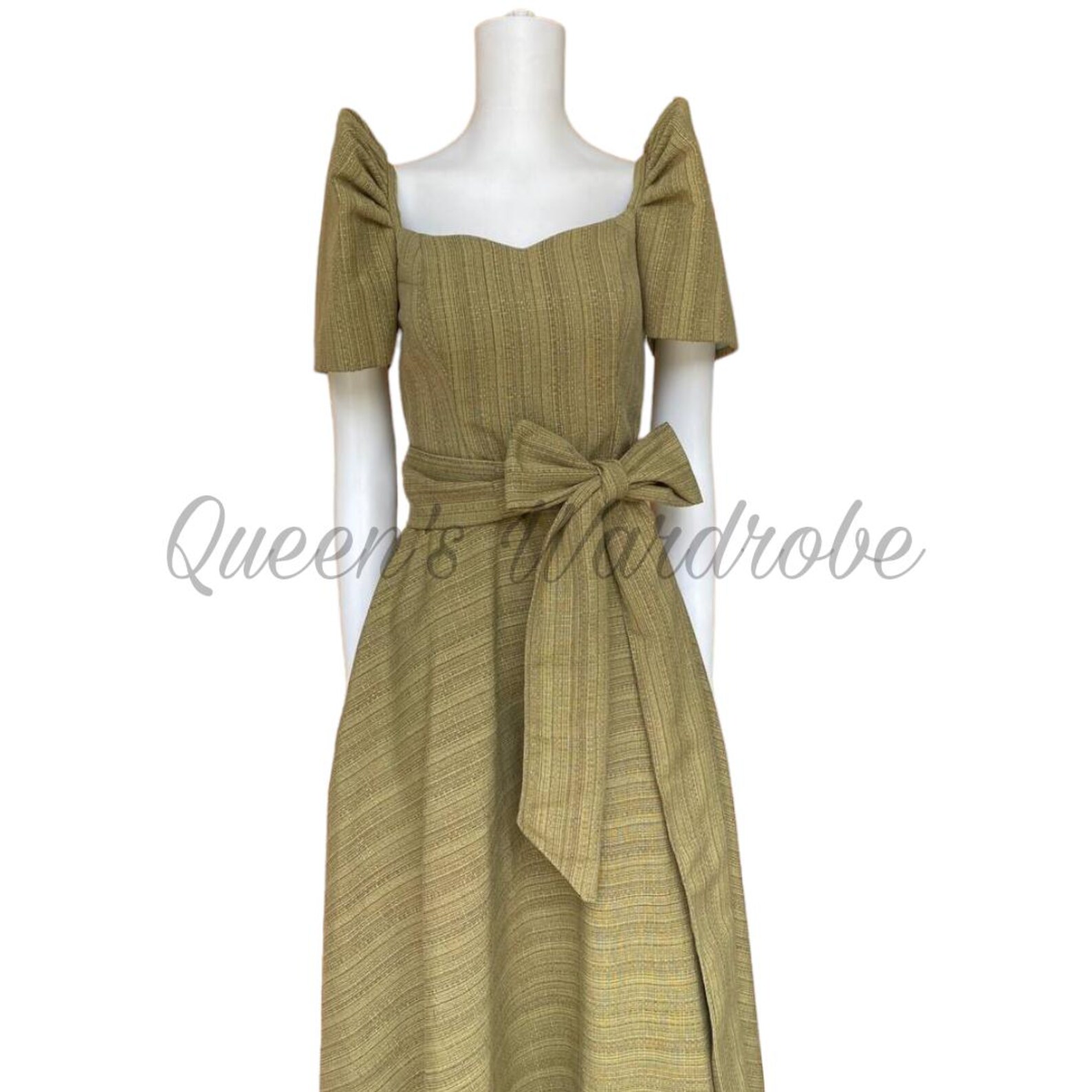 Green Floral Filipiniana main image 1