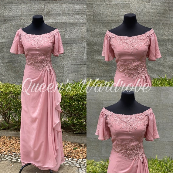 Old rose gowns for sponsors discount