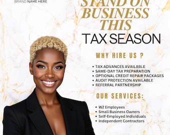 Gold Tax Flyer Template: Professional Canva Design (Digital Download)