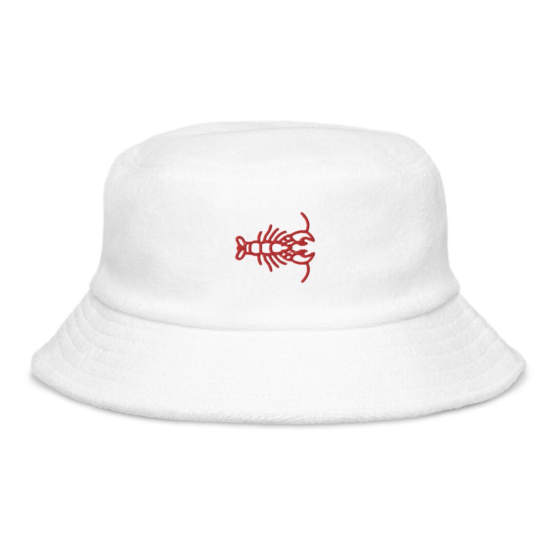 Lobster Terry Cloth Bucket Hat Etsy