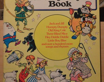 The Nursery Rhyme Book~1979~Words~Chords~Easy To Play~Softcover~64 Pages