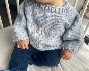 Ropa de lana merino bebé Suéter de bebé personalizado niño Suéter grueso bebé Suéter de bebé de punto a mano Ropa de bebé caliente Bebé merino