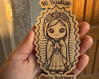 Aangepaste houten plaquette Virgencita