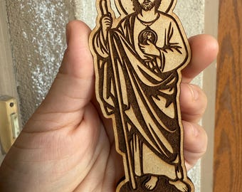 Aangepaste houten plaquette San Judas