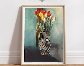 版画 チューリップ 花瓶 静物画 額装 インテリアアート #340 il_340x270.6346344685_iuvb.jpg