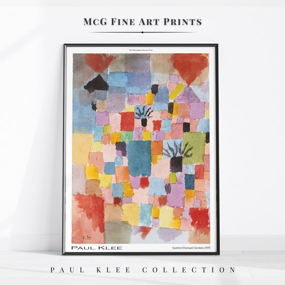 Paul Klee、ABSTRACT、海外版超希少レゾネ、新品額付 Southern Tunisian Gardens Paul Klee Print Mid Century Modern