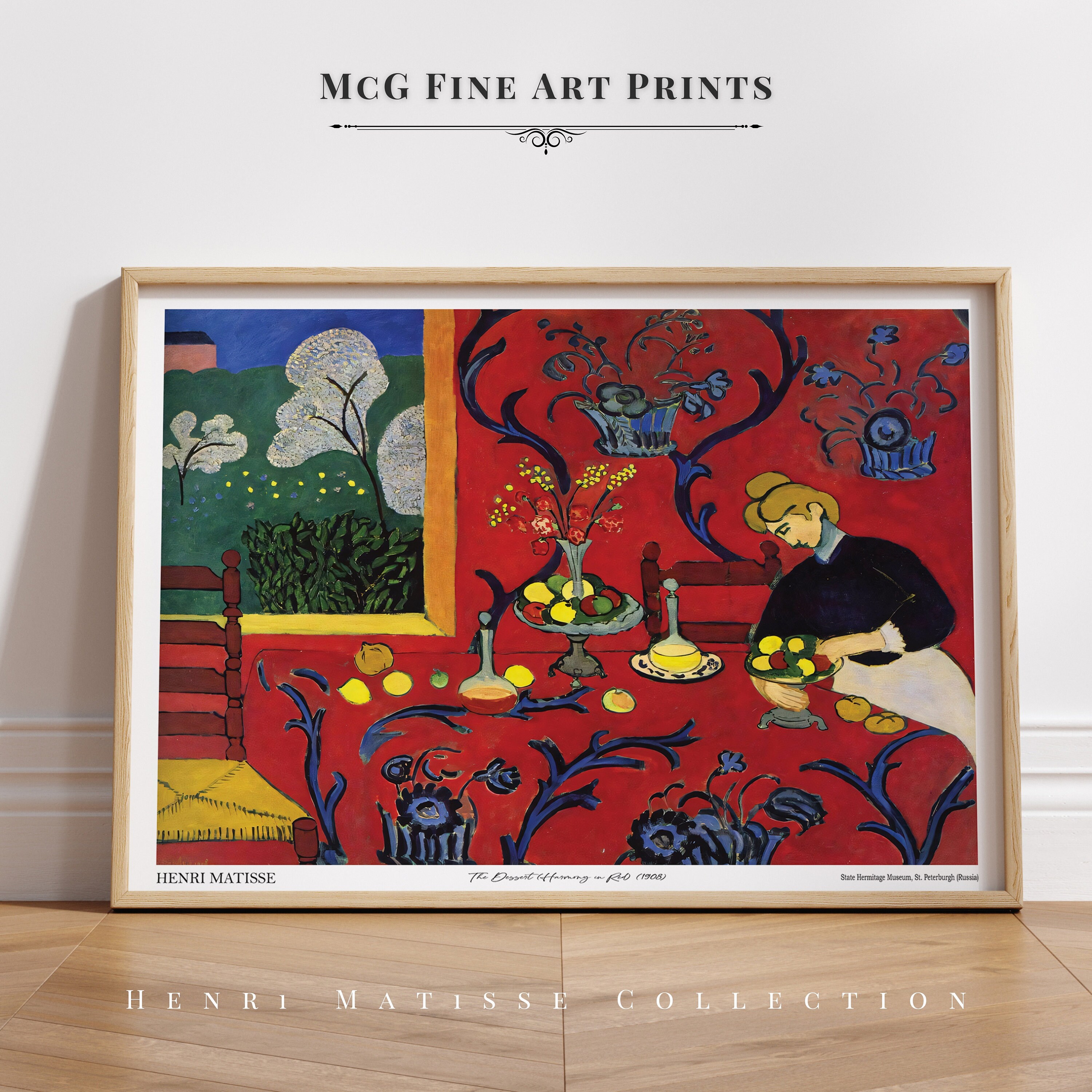 Matisse Print the Dessert Harmony in Red Gallery Wall Art Modern