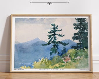 North Woods Club Adirondacks Gallery Wall Art Poster Print Vintage