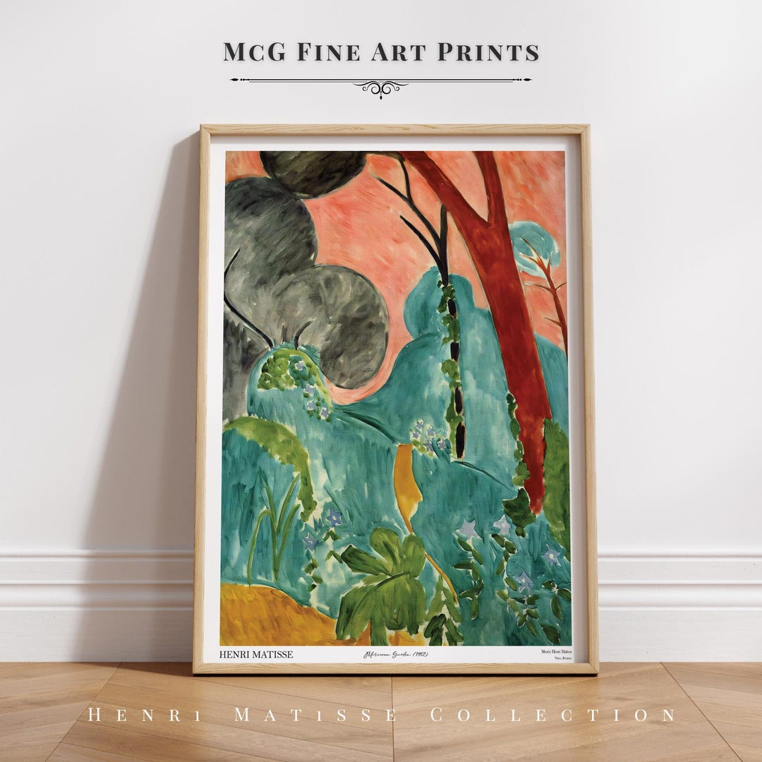 Moroccan Garden Matisse Gallery Wall Art Print Vintage Green