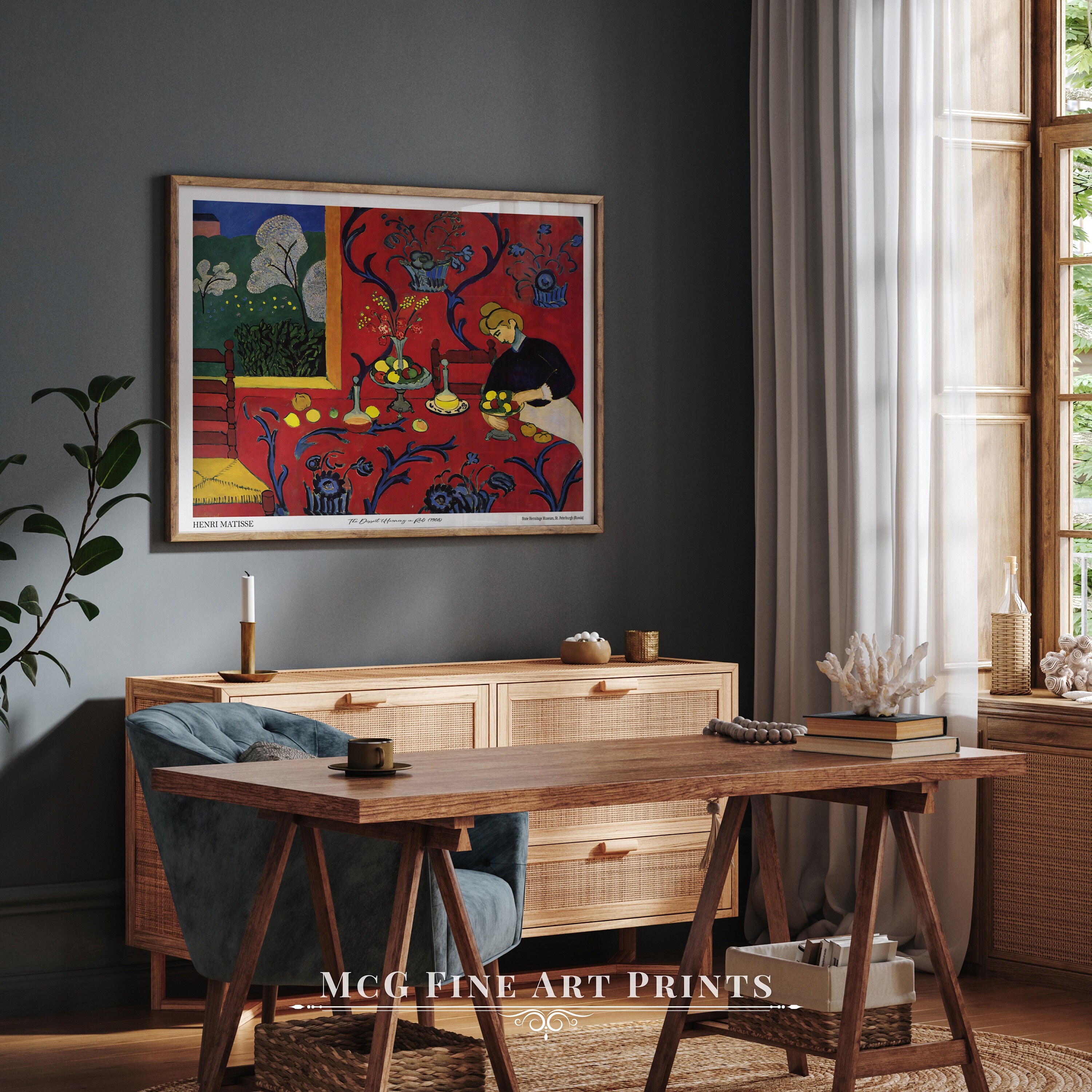 Matisse Print the Dessert Harmony in Red Gallery Wall Art Modern