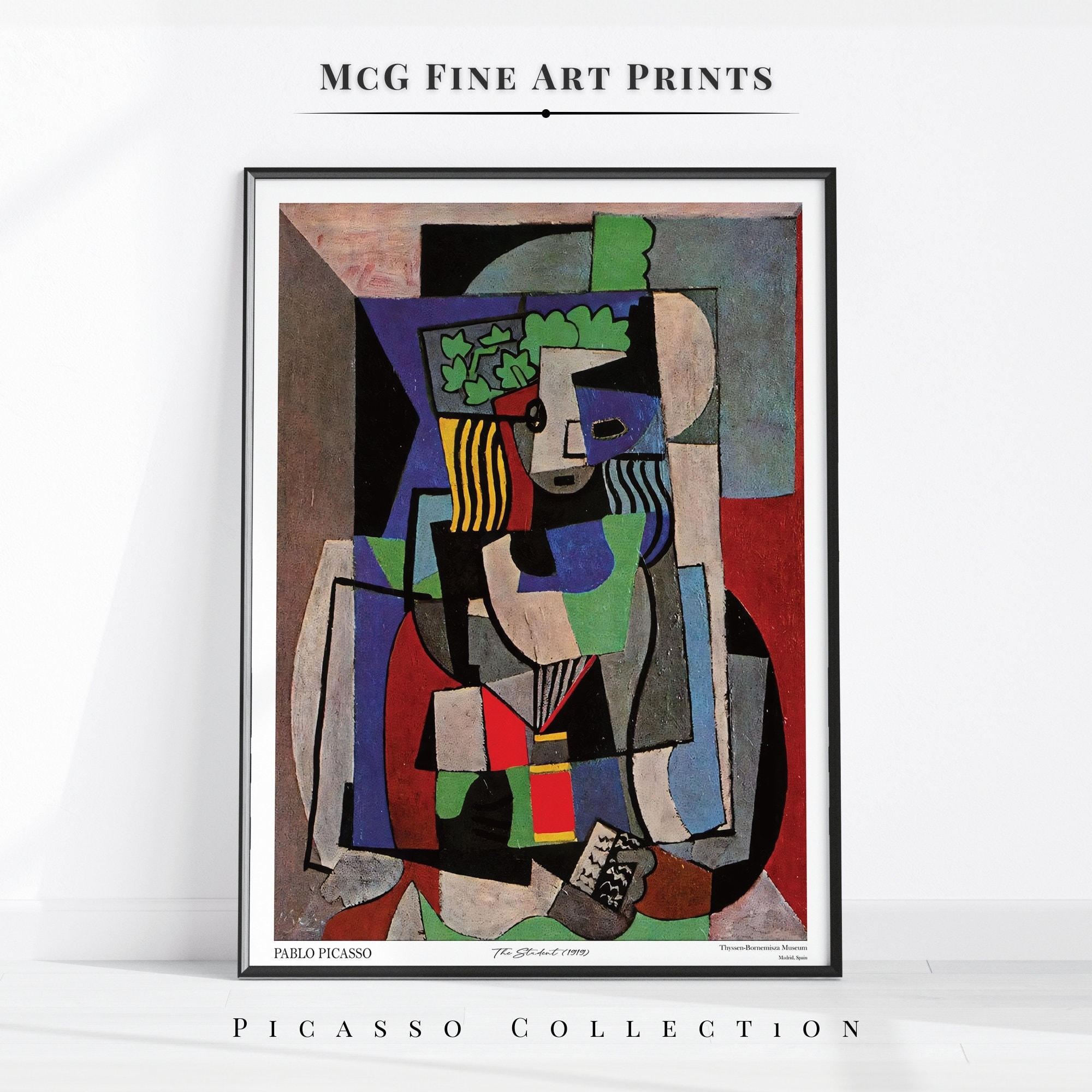 The Student Picasso Gallery Wall Art Print Mid Century Modern Geometric ...