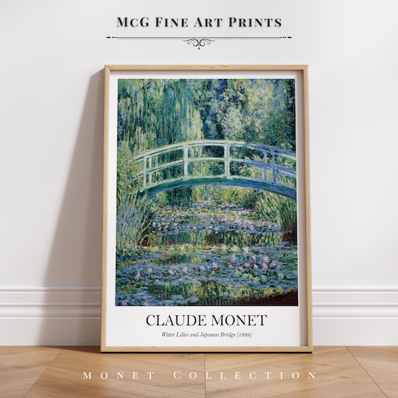 Tableau Sur Toile Nymphéas De Claude Monet – Encadré, Prêt à Accrocher – Art Impressionniste