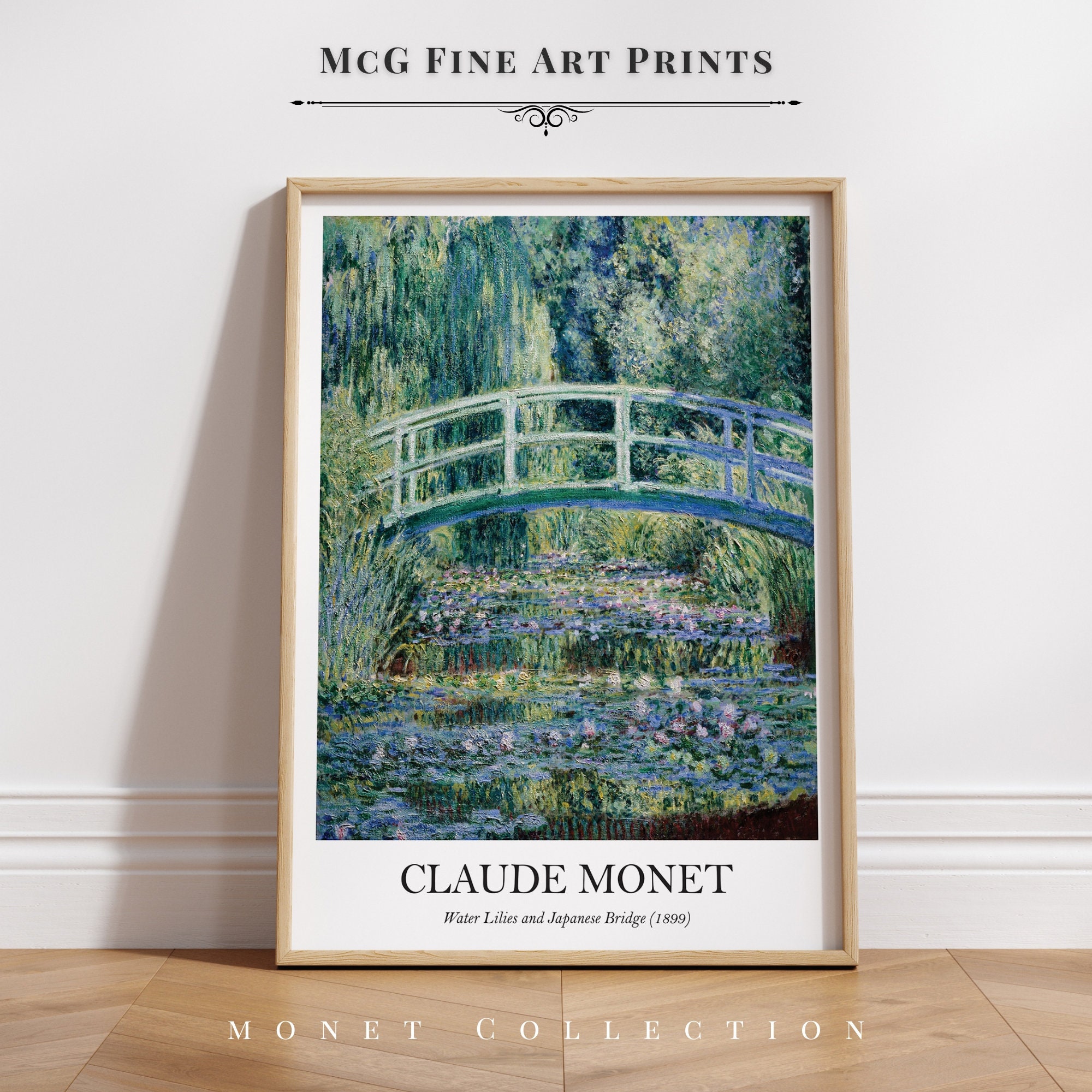 Richie Beirach Water Lilies 見本盤 サンプル Water Lilies and Japanese Bridge Monet Gallery Wall Art Flower