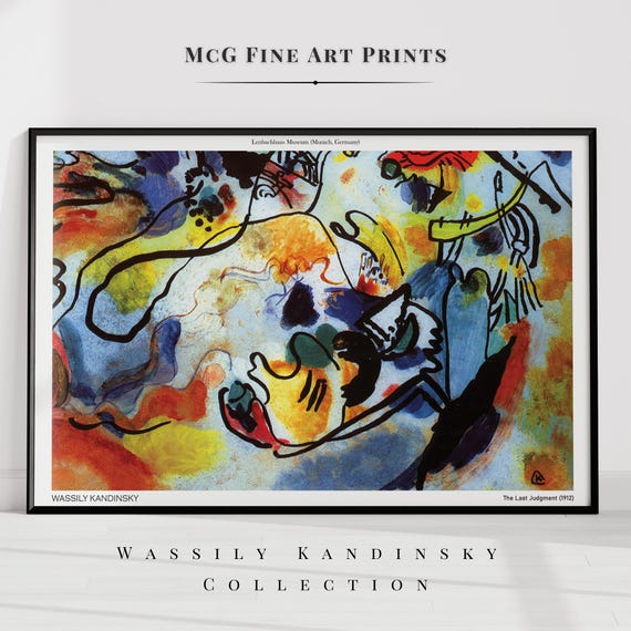 Das Jüngste Gericht Kandinsky Wand Kunst Druck Mid Century Modern