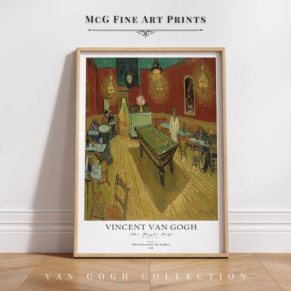 The Night Cafe Van Gogh Gallery Wall Art Poster Print Aesthetic Vintage Living Room Decor Boho Mid Century Printable Oil Painting Art|PWA356