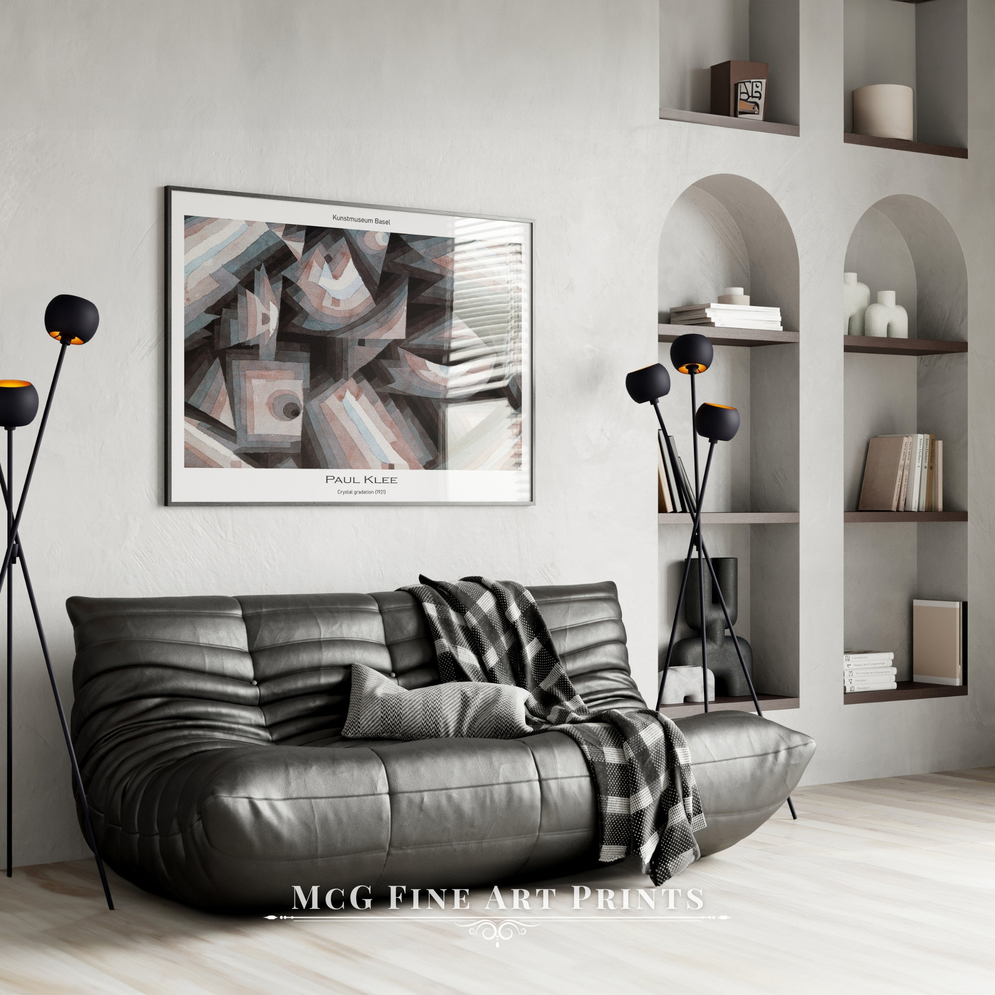 クリスタルグラデーション ポール クレー プリント モダン ミニマ