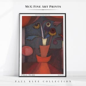 Herbst Blumen Paul Klee Druck Mid Century Modern Minimalist Galerie Wand Kunst Abstrakt Floral Bauhaus Poster Ästhetik Wohnzimmer Dekor #1499
