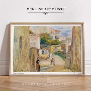 Village View Road to Cagnes Gallery Wall Art Print vintage landschap olieverfschilderij Franse landposter esthetische woonkamer decor #1538
