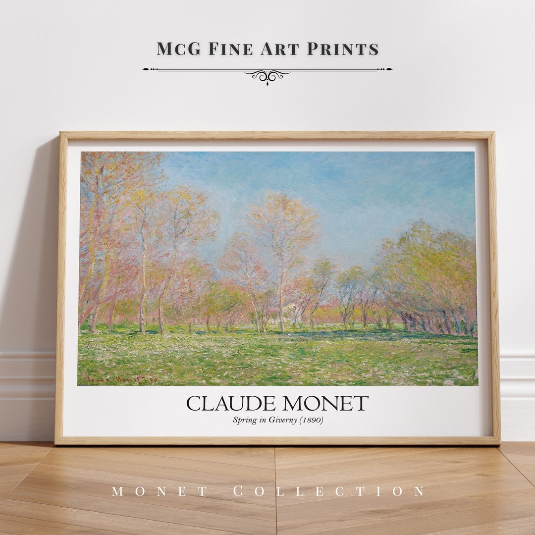 Spring Morning Monet Style Spring in Giverny Monet Gallery Wall Art Poster Print Aesthetic Vintage ...