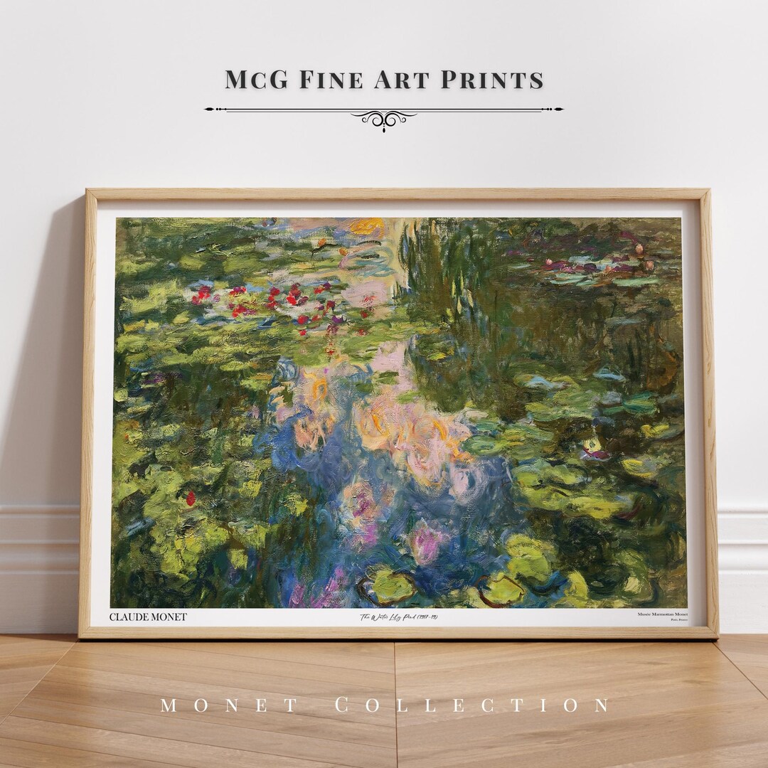 The Water Lily Pond Monet Gallery Wall Art Flower Print Vintage Floral ...