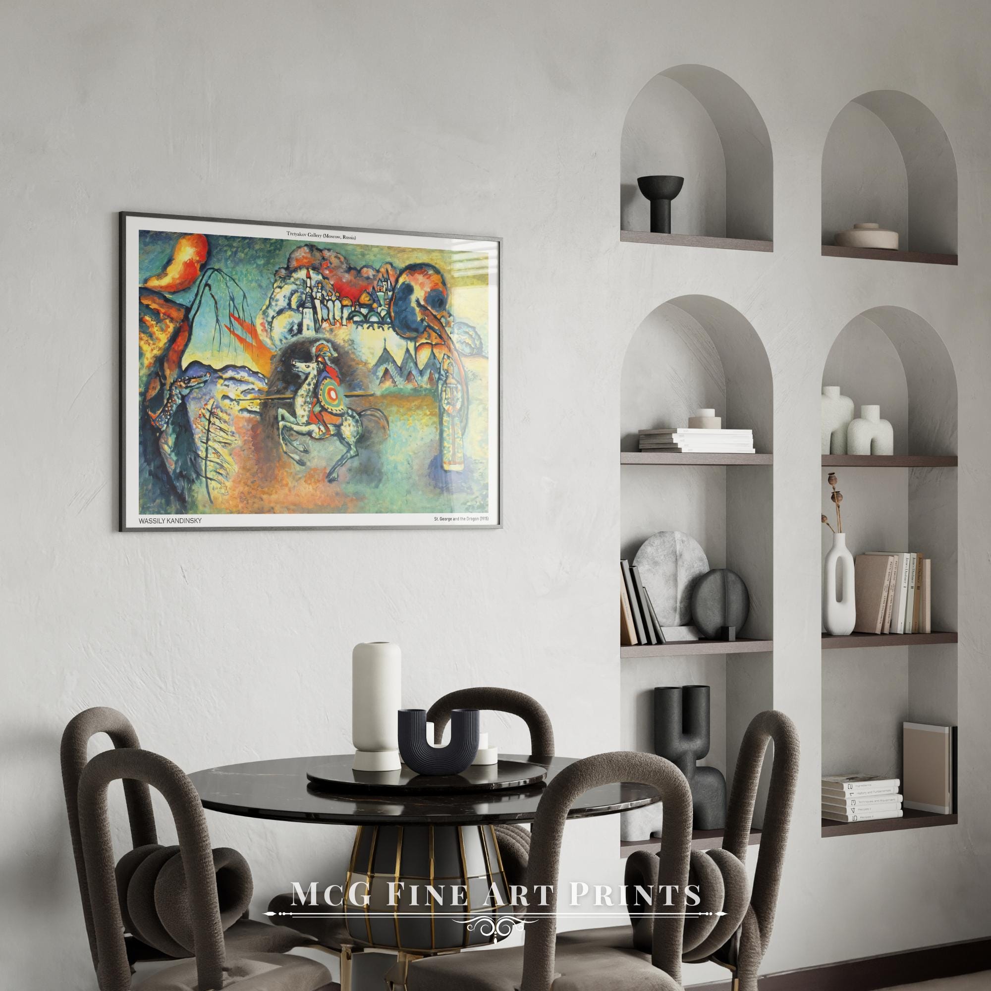 Kandinsky Saint George Dragon Art Print Abstract Modernist Wall