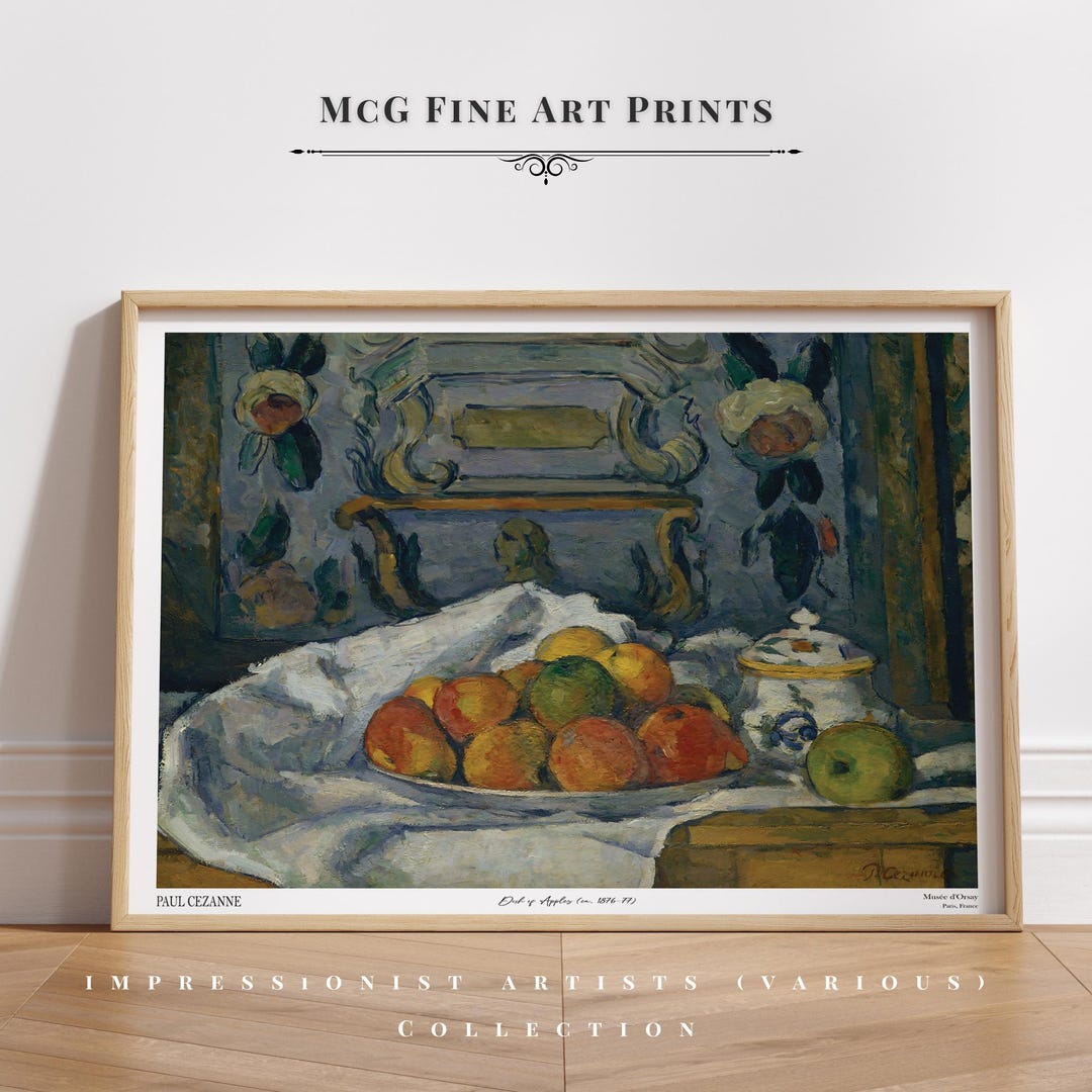 Dish of Apples Still Life Gallery Wall Art Food Print Vintage Aesthetic Fruits Oil Painting Poster Mid Century Living Room Home Decor1902 - Etsy UK