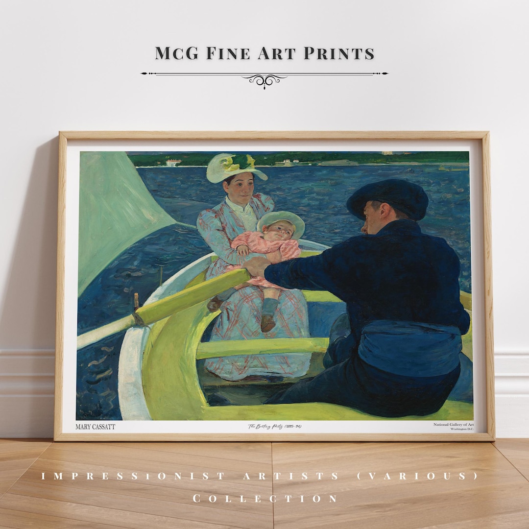 The Boating Party Gallery Wall Art Print Vintage Landscape Oil