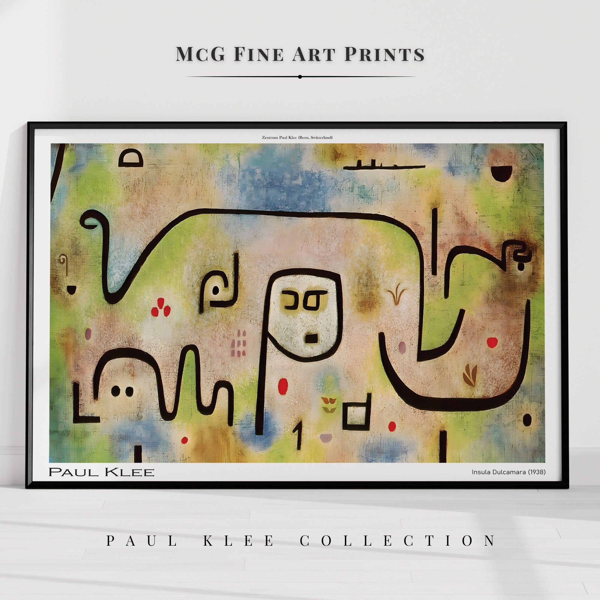 Insula Dulcamara Paul Klee Print Modern Minimalist Gallery Wall Art Poster Boho Abstract Mid Century Aesthetic Living Room Home Decor|PWA560