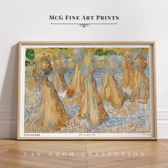 麦の束 ゴッホ ギャラリー ウォールアート プリント ヴィンテージ 風景