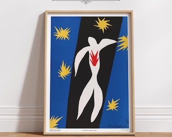 The Fall of Icarus (1943) by Henri Matisse / Printed Poster