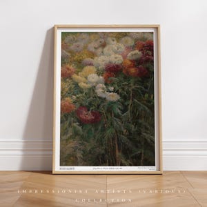 May include: A painting of a field of white and red flowers. The flowers are in bloom and the stems are green. The painting is done in a realistic style.