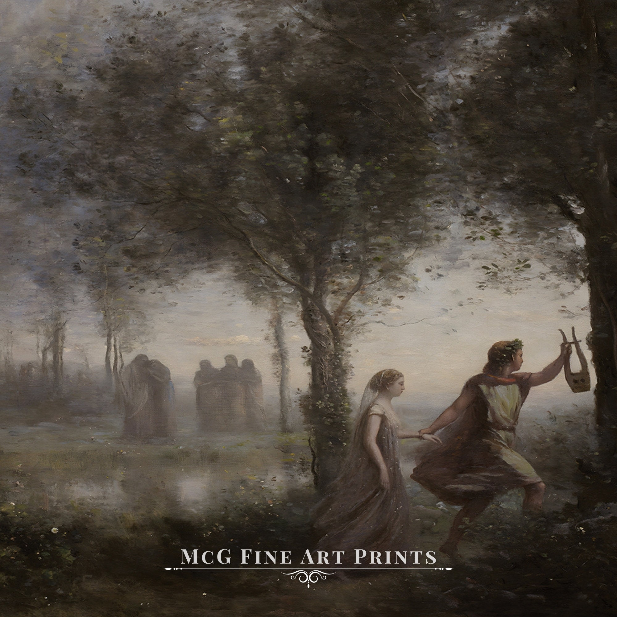 Orpheus Leading Eurydice From the Underworld Gallery Wall Art