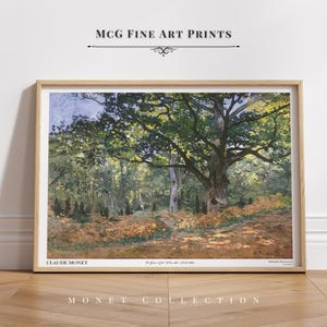 The Bodmer Oak Fontainebleau Forest Monet Gallery Wall Art Print Vintage landschap olieverfschilderij poster esthetische natuur woonkamer decor #90