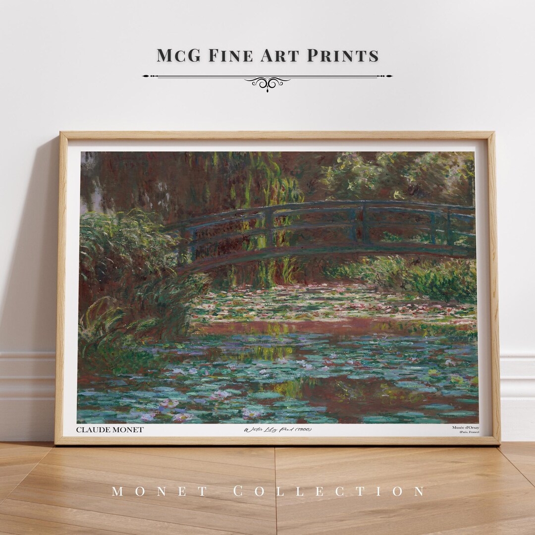 Water Lily Pond Monet Gallery Wall Art Flower Print Vintage Floral ...