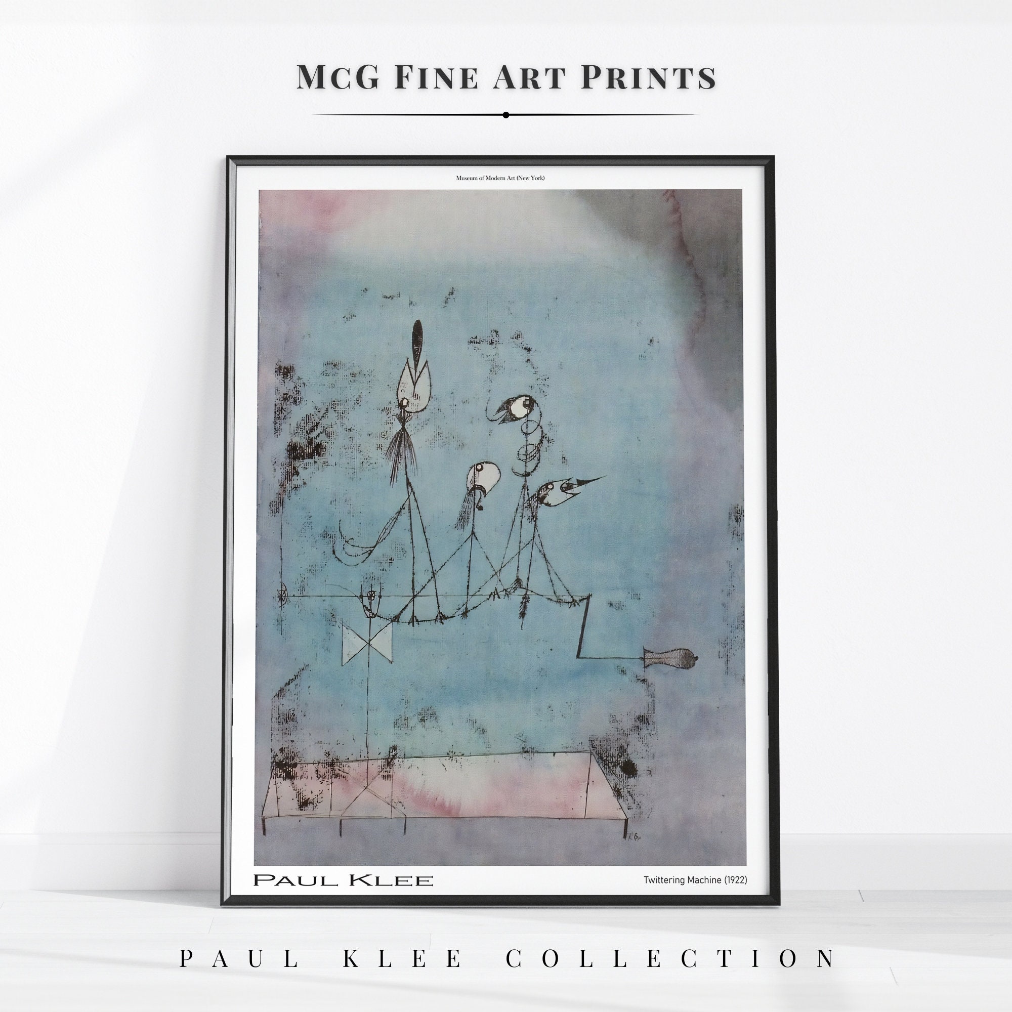 Twittering Machine Paul Klee Print Modern Minimalist Gallery Wall