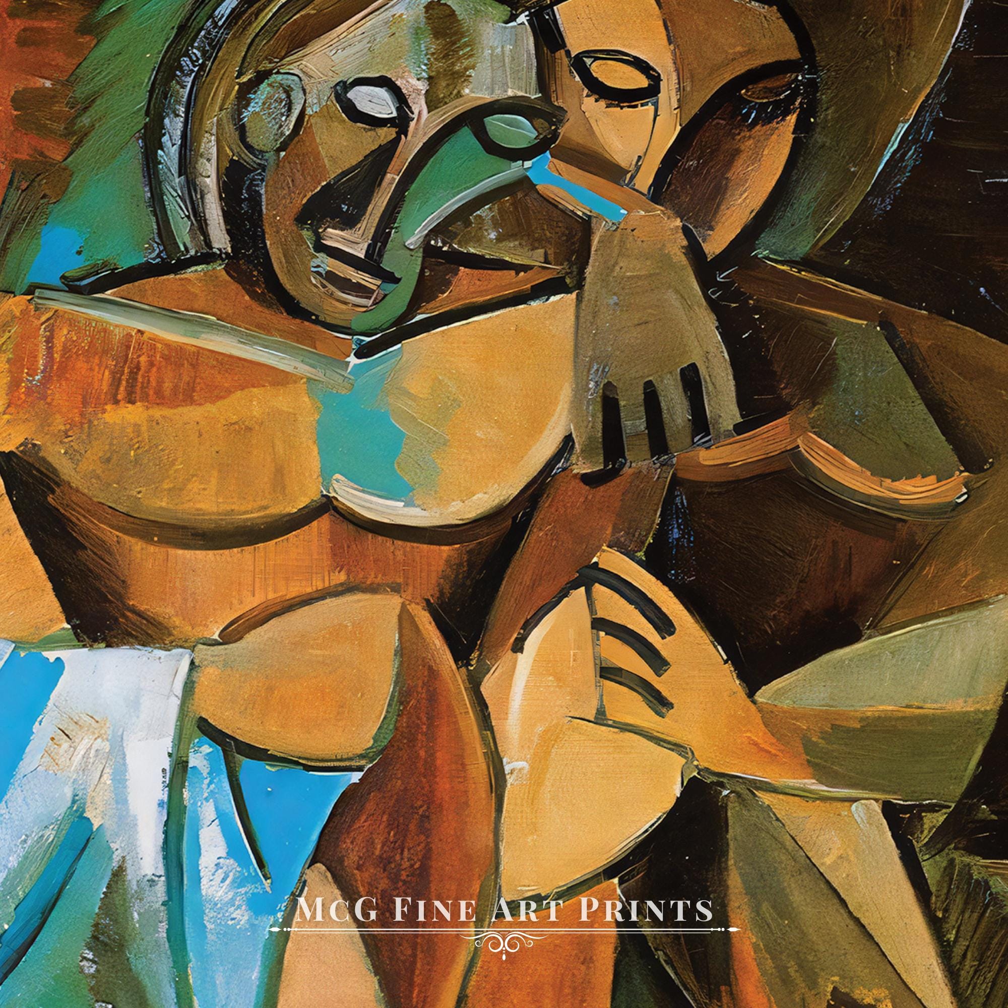 Friendship Picasso Gallery Wall Art Print Mid Century Modern Oil