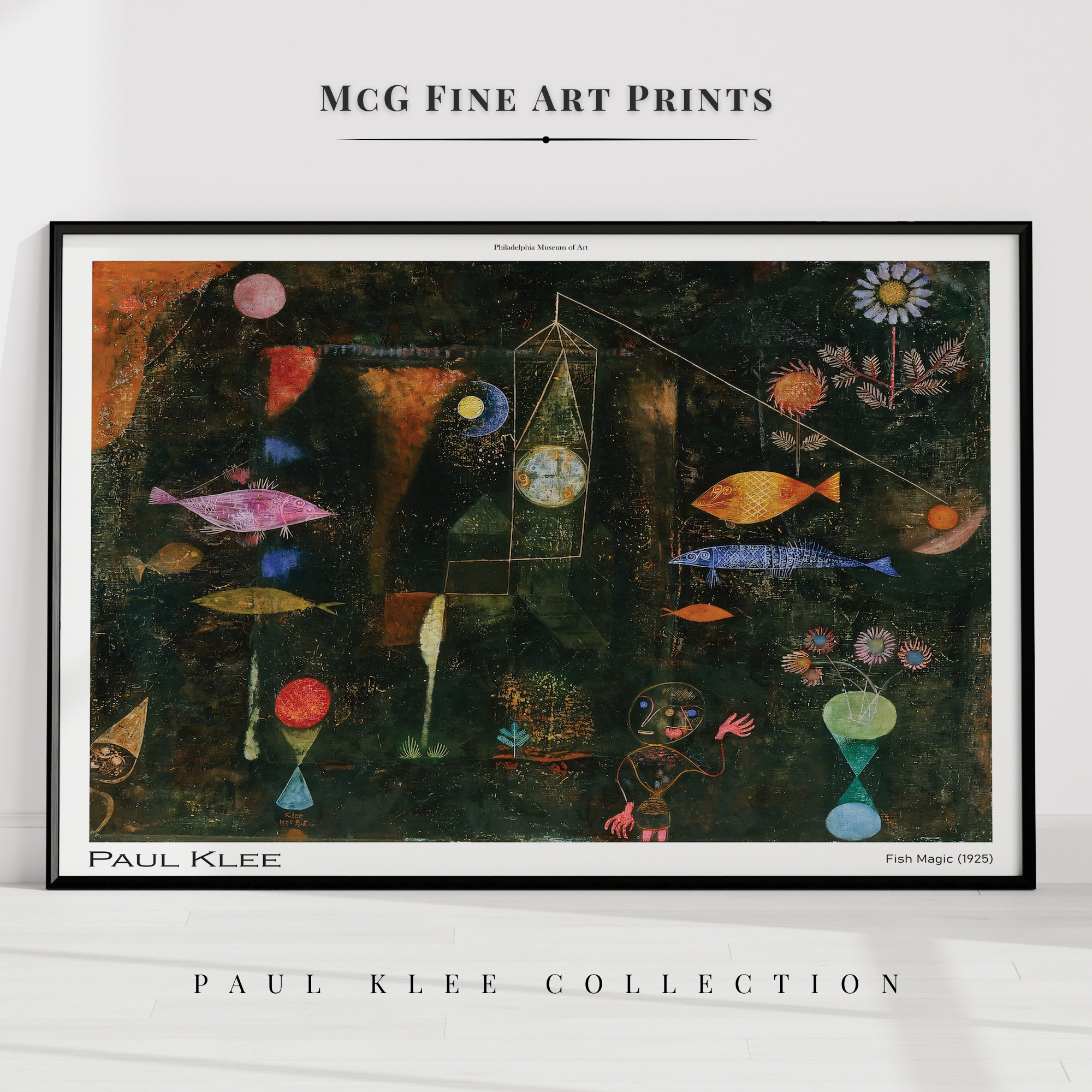 Fish Magic Paul Klee Print Modern Minimalist Gallery Wall Art
